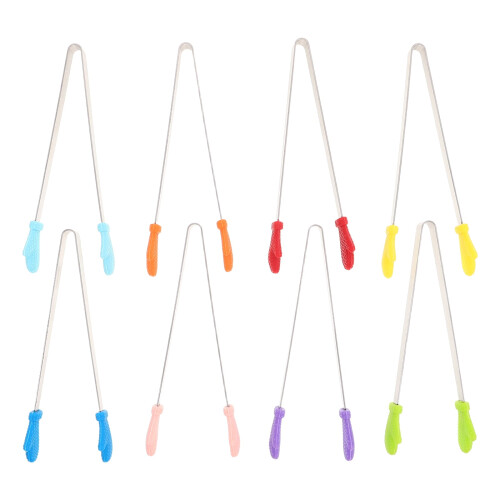 OUNONA Mini-Servierzangen-Set mit Silikonspitzen, 8-teilig 2