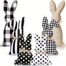 Poupées décoratives en corde de tissu pour Pâques (6 pièces)