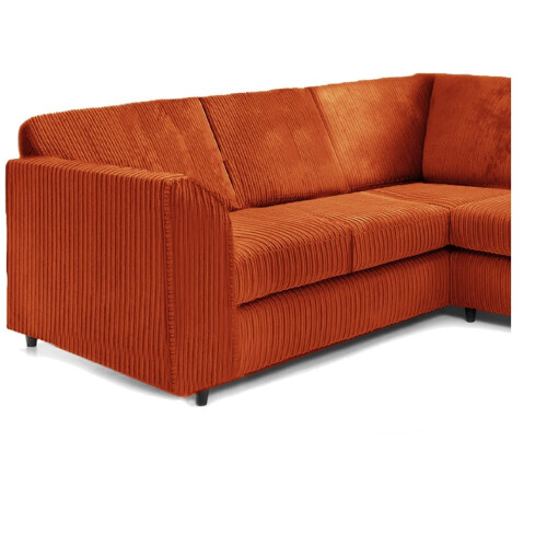 Furniture 786 Hannah Jumbo Cord Full Back 2c2 Corner Sofa Orange 2