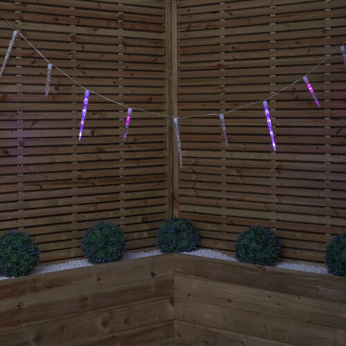 Samuel Alexander 6.9m Icicle Christmas Chaser Lights with 72 Rainbow LEDs 2