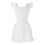 Grembiule vittoriano in cotone bianco con volant e tasche 1