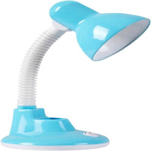 Lampe de bureau Flexo pour bébé, en métal bleu, design élégant, idéale pour la lecture et le travail, compatible E27