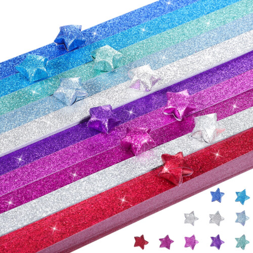 Χάρτινες λωρίδες Origami για κατασκευή αστεριών 1040 τεμάχια