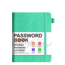 Carnet de mots de passe à couverture rigide avec onglets alphabétiques, 13,2 cm x
