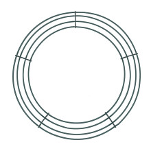 Moldura de metal redonda de 20 cm para guirlanda (faça você mesmo)