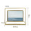 Metal floating picture frame geometric gold horizontal 2