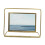 Metal floating picture frame geometric gold horizontal 3
