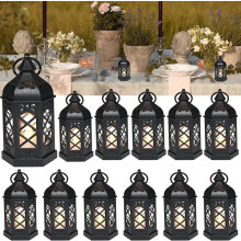 Mini LED-kaarslantaarns (12 stuks) in vintage Marokkaanse stijl