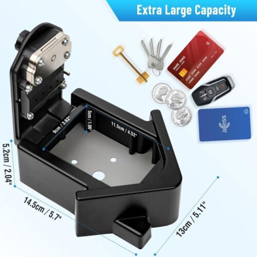 Key box - Wall-mounted - 4-digit code - 2 emergency keys - Black 2