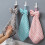 Hand Towels with Hanging Loop Brown Soft Absorbent 4