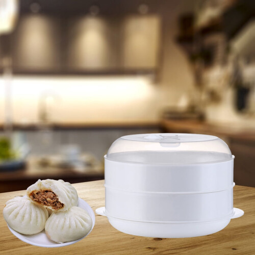 Microwave Steamer Dish 2-Tier for Home and Office 2