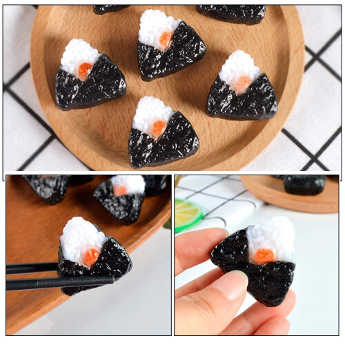 Japanska snacksmodeller mini risbollsdekorationer 4 st 1