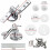 Reservehengsler - Sett med 2 - Sinklegering - Rustfri - Universalfester 2