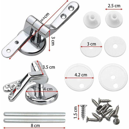 Reservehengsler - Sett med 2 - Sinklegering - Rustfri - Universalfester 1