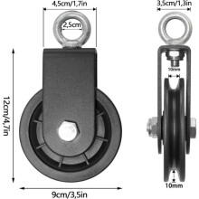 Conjunto de 2 peças - polia de suporte fixa, polia de corda giratória 360, conjunto de polias, acessórios para balanço, varal de roupas 15