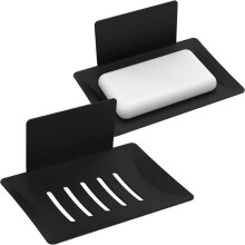 Set mit 2 wandmontierten Seifenschalen für die Dusche – Seifenbox – Seifenhalter – Selbstklebende Seifenschale für die Dusche, wandmontie