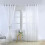 Set de 2 perdele transparente - Decor pentru casă - 100 x 250 cm - Alb 1