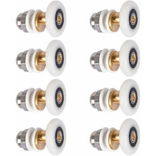 Rodízios para Porta de Chuveiro - Pacote com 8 - 25 mm - Nylon - Rodízios Deslizantes