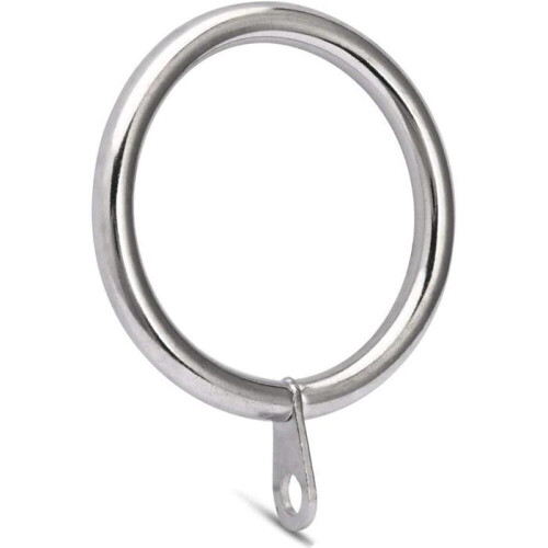 60 gardinringar - Innerdiameter 38 mm - Duschdraperi - Strykjärn - Gardinringar - Silver - Ring