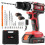 POWTOOLS Ασύρματο Δραπανοκατσάβιδο - 21V - 2 Μπαταρίες Λιθίου + 24 Αξεσουάρ + Φορτ 1