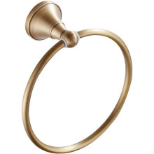 Porta-toalhas de argola em latão dourado escovado, redondo, 18,2 x 7,2 cm, para pendurar, com instalação por parafuso, para banheiro e cozin