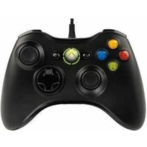 Ενσύρματο χειριστήριο παιχνιδιών - Xbox - Xbox 360 - Μαύρο - Δόνηση - Ενσύρματο