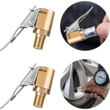 Pneumatikus tokmány adapterrel - PZCC - 12 darabos - Sárgaréz - Rozsdamentes acél - 3,5x3x1,4 cm