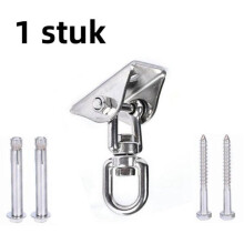 Helt stycke fast krok i rostfritt stål för hängande hängmatta - Tillbehör till hängstol - Silver