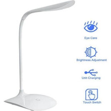 Betian-LED bureaulamp om te lezen, 3 helderheidsniveaus, oplaadbaar, flexibele LED-verlichting, USB-aanraaksensor nachtlampje