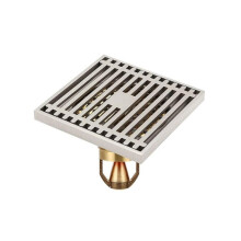 Ralo de piso totalmente em cobre, à prova de odores, modelo: K7007 Níquel Escovado Descartável + Suspensão Magnética