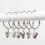 Gardinringar - 20-pack - Rostfri metall - Diameter 40 mm - Silver 1