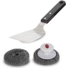 Le Marquier BBQ- und Grillplatten-Reinigungsset (1 Spatel AGR85 + Edelstahlkugeln AGR26)