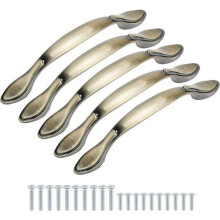 Furniture door handles - XVX - Arched - Bronze green - 10 pieces - 130 mm