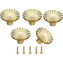 Meubelknoppen, kastgrepen, 5 deurklinken van zinklegering, ronde handgreep in één veelkleurige meubelgreep