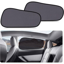 Set mit 2 Auto-Sonnenschutzblenden für Model Y - mit UV-Schutz - selbstklebende Sonnenschutzblenden für Autos und Haustiere