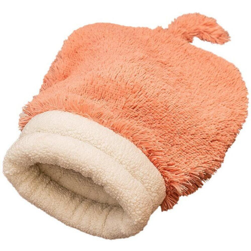 Katzenschlafsack, Plüschtier, halbgeschlossene Katzenmatte – rosa