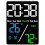 Digital desk alarm clock with temperature, humidity and date display, small size, adjustable brightness, shape... 1