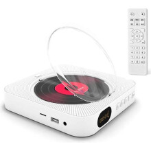 Tragbarer CD-Player, Bluetooth, Wandmontage möglich, integrierte HiFi-Lautsprecher, Heimkinoanlage mit Fernbedienung und UKW-Radio