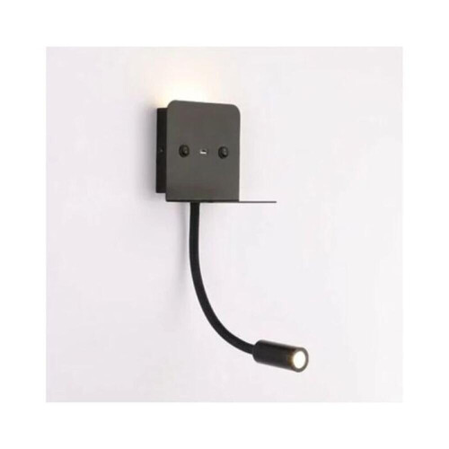 Wall light - Slange - 3W - LED - USB port - Black