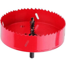 110mm Red Metal Hole Saw, Drilling Tool, Woodworking and Plastering