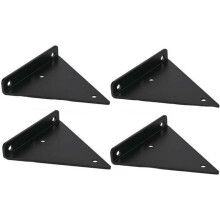 Wandplankbeugels - Set van 4 - Plankbeugels - Steunen - IJzer - Zwart - 140 x 130 x 27 mm - Multifunctioneel -