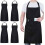 Waterproof kitchen apron - PZCC - 4 pieces - Black - 2 pockets - Adjustable - 78x67 cm - Polyester 1