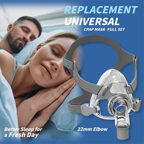 CPAP Full Face Mask Replacement Kit, Complete Coverage, Large Size, Soft Comfortable Seal for Sleep Therapy Use 1