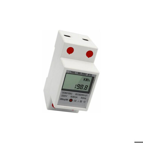 Medidor de Energia - DDM15SC - 5-80A - 220V - Visor Digital LCD