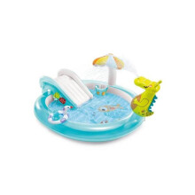 Aufblasbarer Spielbereich – INTEX – Alligator – 160 Liter – ab 2 Jahren – 201 x 160 x 84 cm – Inklusive: 1 aufblasbarer Enten-Schwimmr