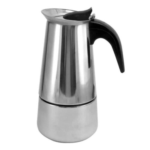 Italiensk kaffemaskine i rustfrit stål, 9 kopper, espressomaskine, ref.