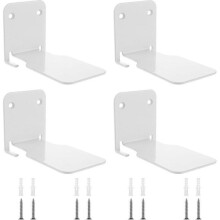 Set mit 4 unsichtbaren, wandmontierten, multifunktionalen Metallregalen inklusive Schrauben für Büro, Klassenzimmer und Buchhandlung, Weiß,
