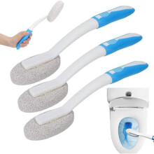 Puimsteen toiletborstel - Set van 3 - 30 cm - Puimsteen voor kalkaanslag - Puimsteenstaaf - Reinigingssteen