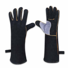 Heat-resistant welding gloves with Kevlar seams for fireplace, oven, grill welding, and multiple colors.