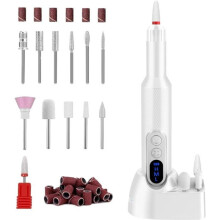 Lixa elétrica recarregável para unhas, silenciosa, 35.000 rpm, para unhas de acrílico e gel, ferramenta de manicure portátil.